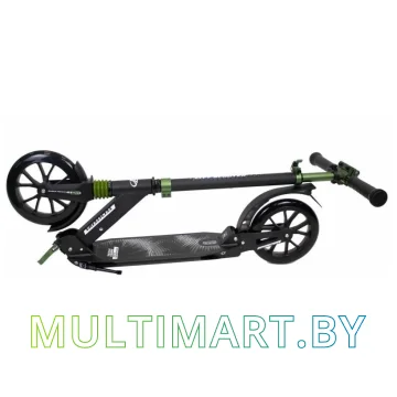 Самокат Tech Team City Scooter 2021 (черный/салатовый) картинка 4